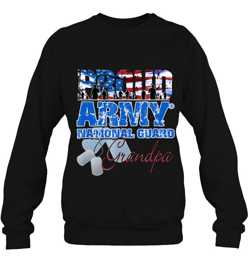 Proud Army National Guard Grandpa Usa Flag Shirt Men Mugs