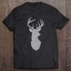 Silver Reindeer Christmas Deer Head Silhouette Tee