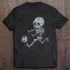 Skeleton Soccer Halloween Boys Girls Kids Men Tee