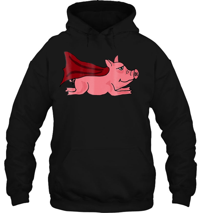 Smilenowtees Funny Flying Pig With Red Cape Mugs