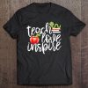 Teach Love Inspire Cute Bookworm Education Tee