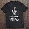 Throw, Drink, Repeat Horseshoe Pitching Ringer Tee