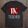 Tk Teacher Valentine's Day Buffalo Plaid Heart Tee Tee