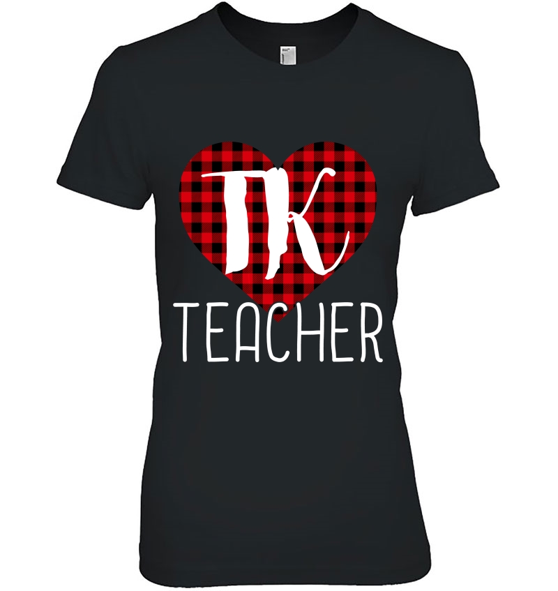 Tk Teacher Valentine's Day Buffalo Plaid Heart Tee Hoodie