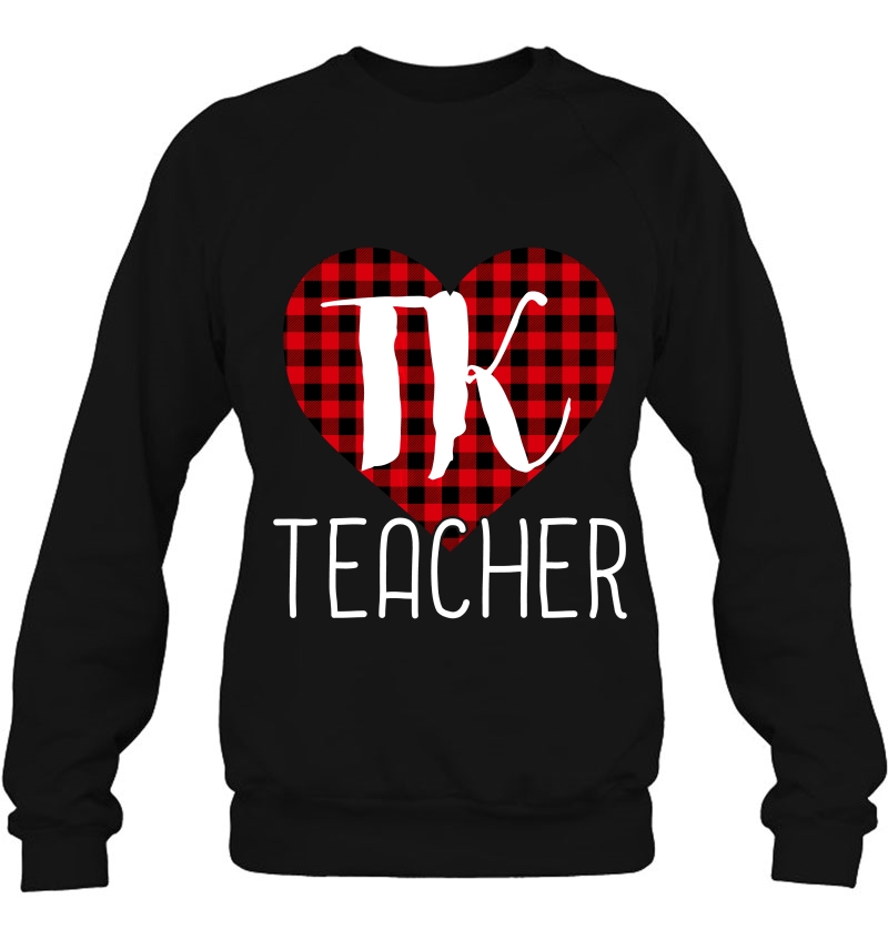 Tk Teacher Valentine's Day Buffalo Plaid Heart Tee Mugs