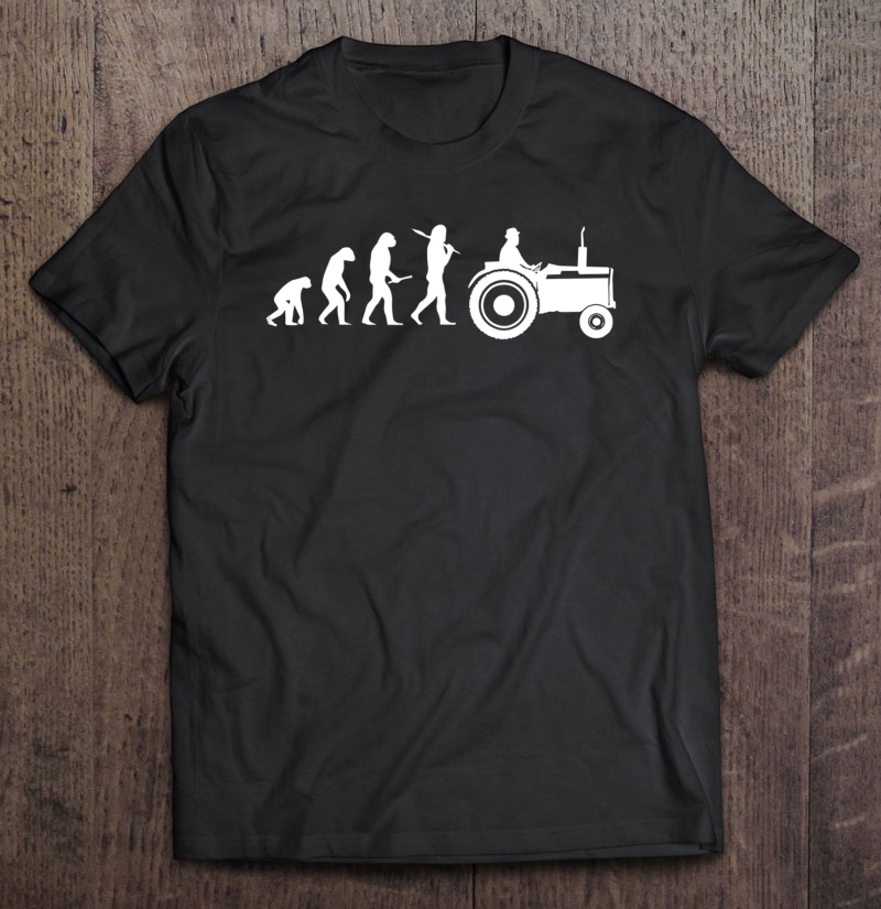 Tractor Evolution Farmer For Mens Boys Shirt