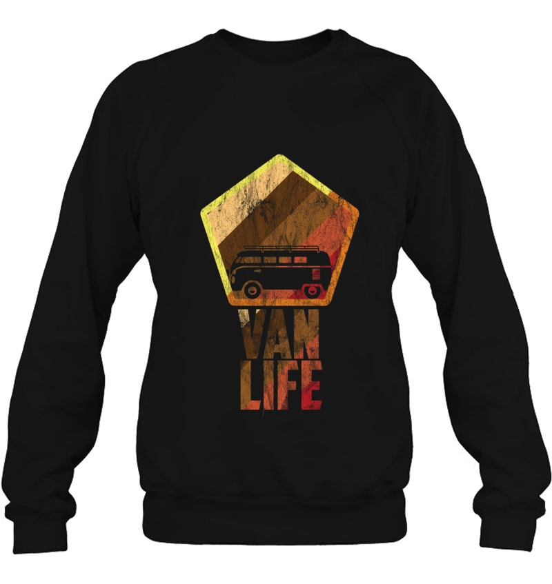 Van Life - Cool Retro Faded Van Pullover Mugs