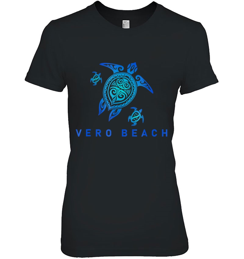 Vero Beach Florida Sea Blue Tribal Turtle Hoodie