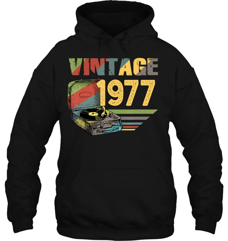 Vintage 1977 Record Players Lover Vinyl Retro Birthday Shirt Mugs