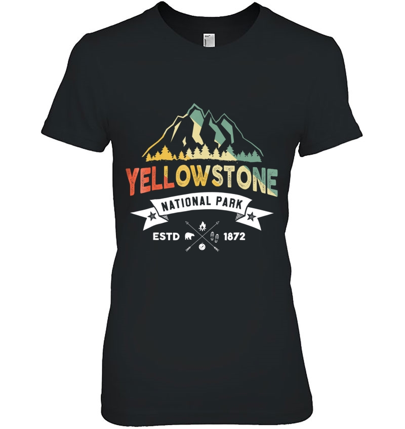 Vintage Retro Yellowstone National Park Souvenir Hoodie