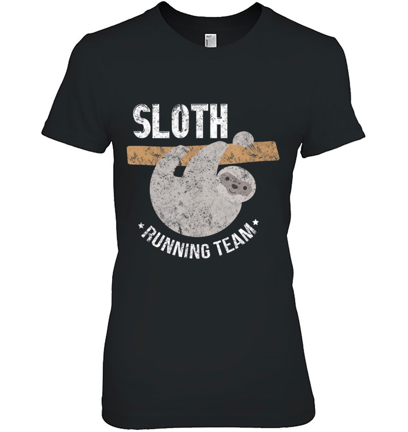 Vintage Sloth Running Team Funny Sloth Obsessed Distressed Hoodie