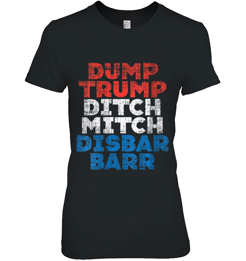 Womens Dump Trump Ditch Mitch Disbar Barr Impeach Anti Trump 2020 V-Neck Hoodie