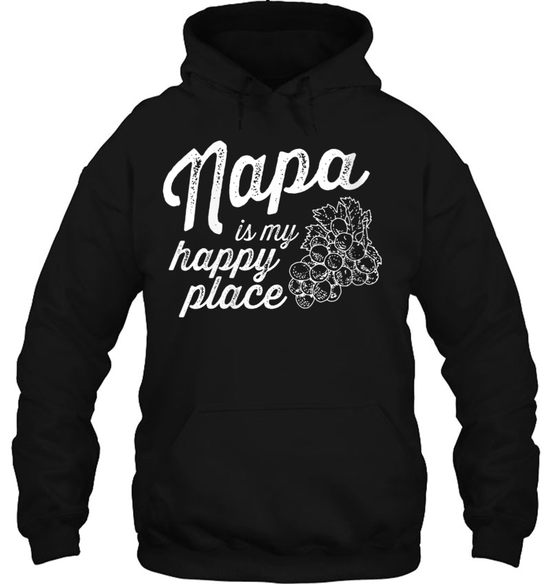 Womens Napa Is My Happy Place - California Wine Country Souvenir V-Neck Mugs