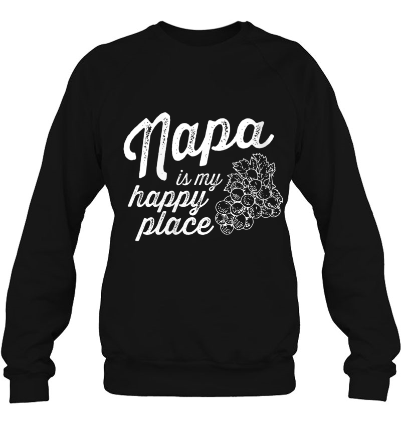 Womens Napa Is My Happy Place - California Wine Country Souvenir V-Neck Mugs