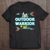 Womens Outdoor Warrior Cute Camping Hiking Gift Road Trip Camper V-Neck Tee