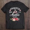 Womens Tu Promoted To Auntie Est 2021 Costume Gender Reveal Party Tee