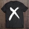 X Symbol Brush Strokes Back Print Tee