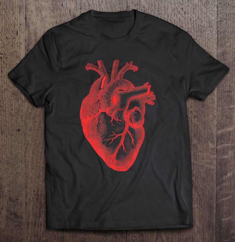 Anatomical Heart Spread The Love Artsy Valentine Shirt