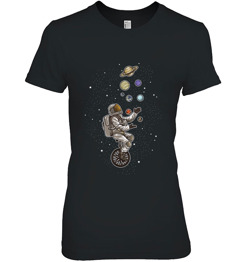 Astronaut Juggles Planets On A Unicycle - Spaceman Explorer Hoodie