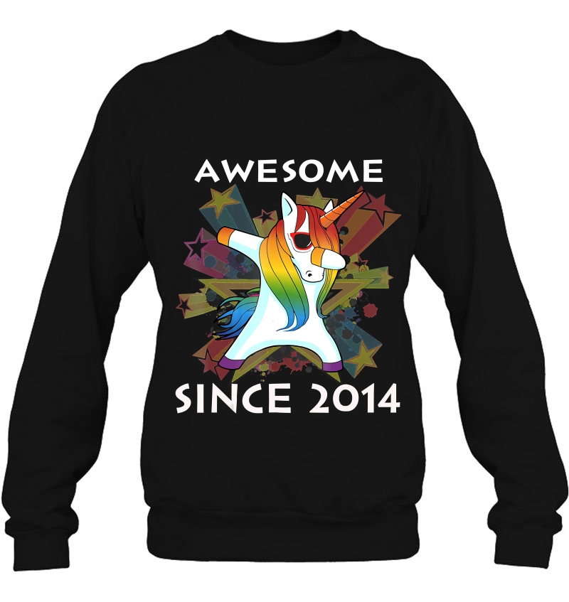 Awesome Since 2014-5Th Birthday Shirt Unicorn Colourful Mugs