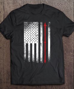 Bowfishing American Flag Vintage Bow Fisherman- Fishing Tee