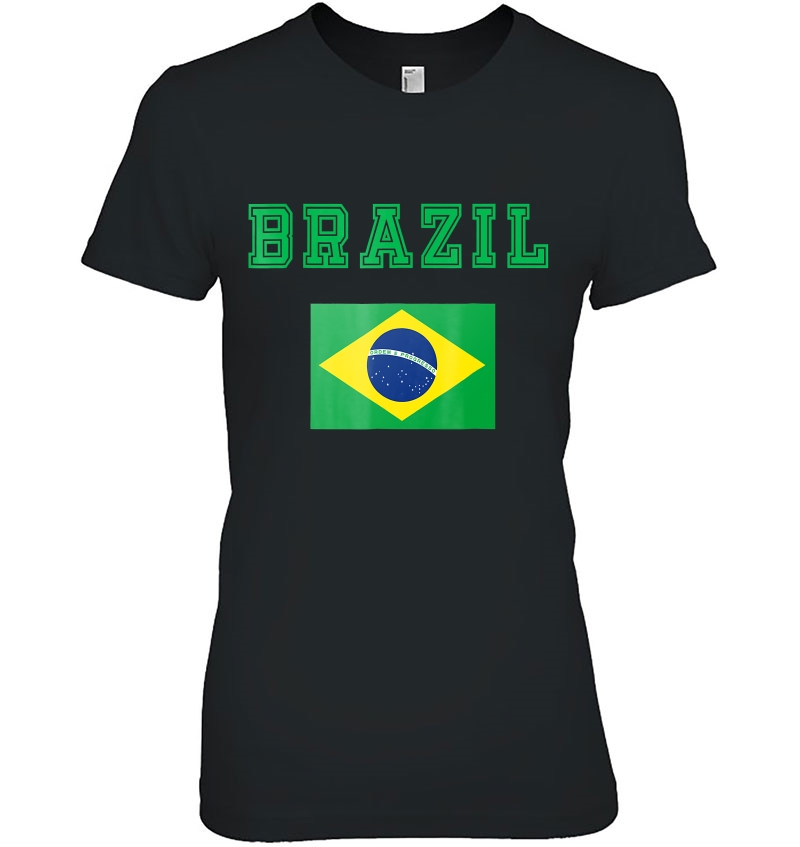Brazilian Shirts-Yellow Green Flag-Jersey Ladies Tee