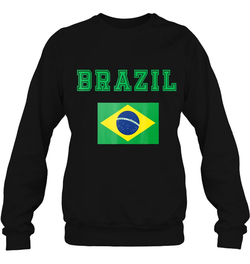 Brazilian Shirts-Yellow Green Flag-Jersey Sweatshirt