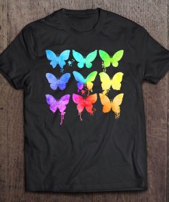 Butterfly Watercolor Women Girl Toddler Mom Love Butterflies Tee