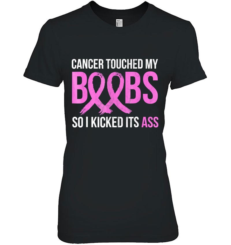 Cancer S -Cancer Touched My Boob So I Kicked It's Ass Hoodie