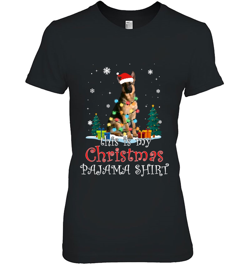 Christmas German Shepherd Pajama Lights Funny Gift Love Dog Hoodie