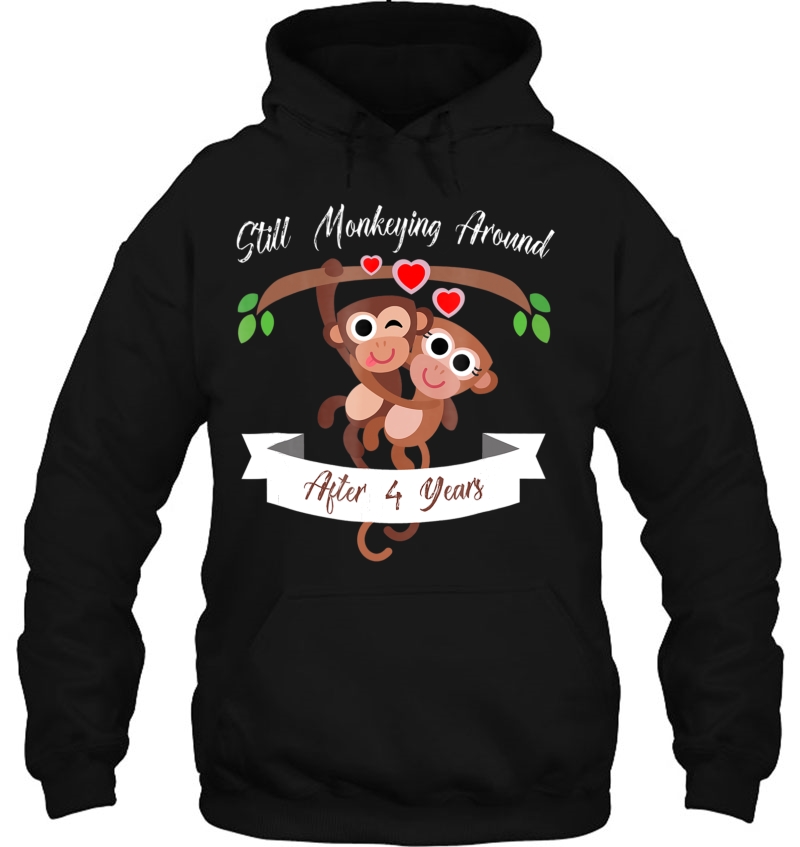 4Th Wedding Anniversary Funny Monkey Couple Shirt Mugs