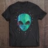 Alien Head Starry Night Sky Alien Lover Funny Gift Tee