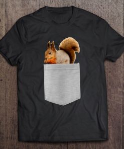 Animal In Your Pocket Funny Eurasian Red Squirrel Peeking Ou Tee