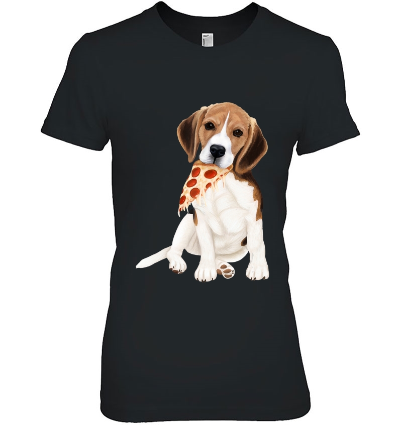 Beagle Eating Pizza - Dog With A Slice Of Pizza Hoodie