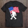 Bigfoot Weaving Usa Flag Patriot 4Th July Tshirt Tee