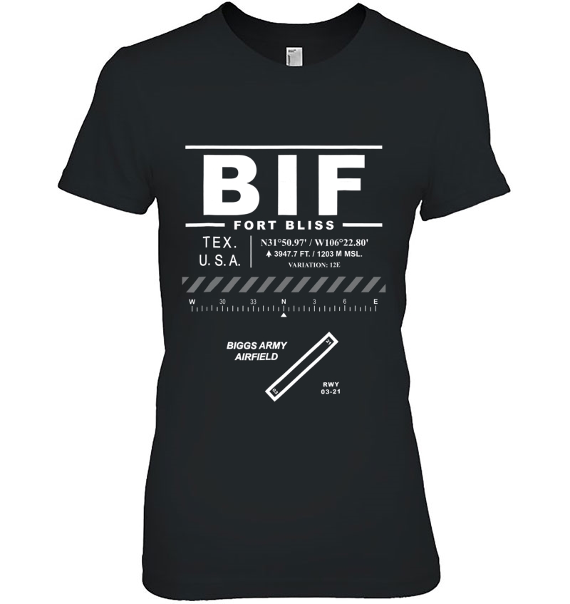 Biggs Army Airfield Fort Bliss Texas Bif Ladies Tee
