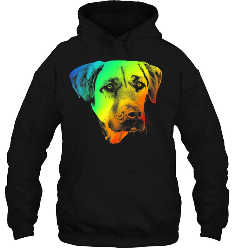 Black Mouth Cur Colorful Rainbow Retro Mugs