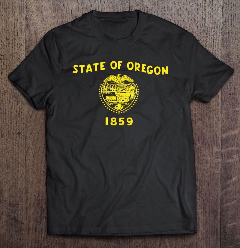 Blue Vintage Oregon Flag Retro State Usa Shirt