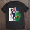 Brazilian And Dominican Mix Dna Flag Heritage Gift Tee