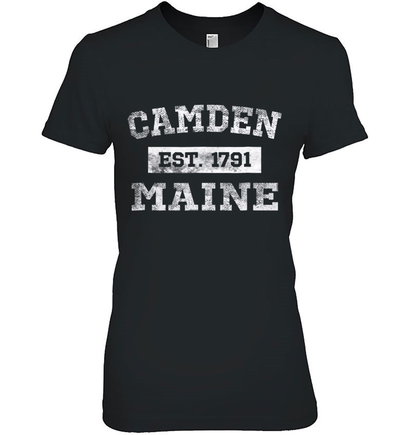 Camden Maine Est. 1791 Distressed Ladies Tee