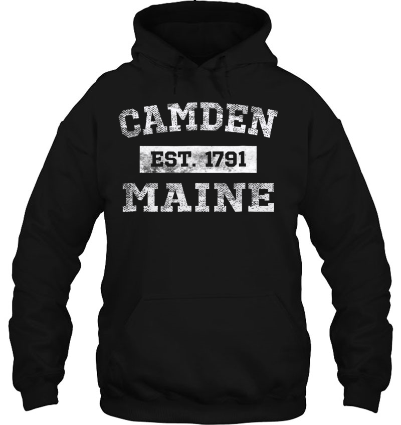 Camden Maine Est. 1791 Distressed Hoodie