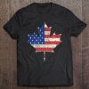 Canadian American Usa Canada Flag Combined Tee