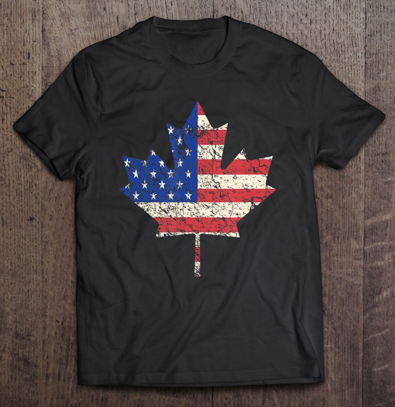 Canadian American Usa Canada Flag Combined Shirt