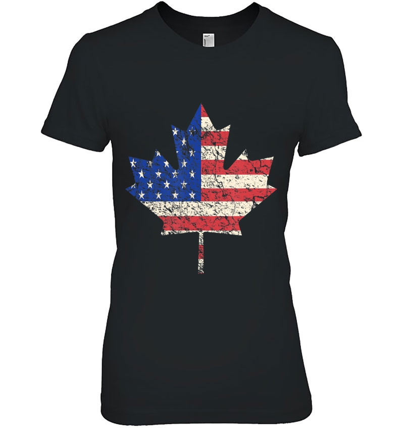 Canadian American Usa Canada Flag Combined Hoodie