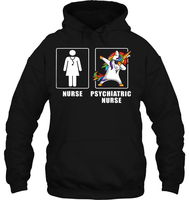 Cool Psychiatric Nurse Unicorn Dabbing Funny Tshirt Mugs