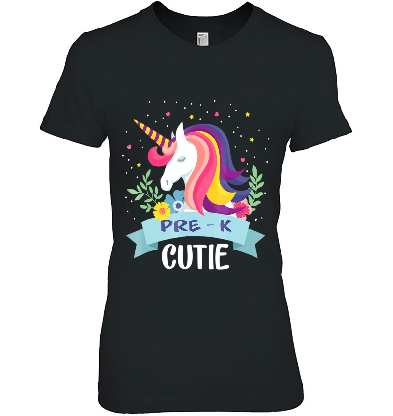 Cute Unicorn First Day Of School- Pre-K Cutie Ladies Tee