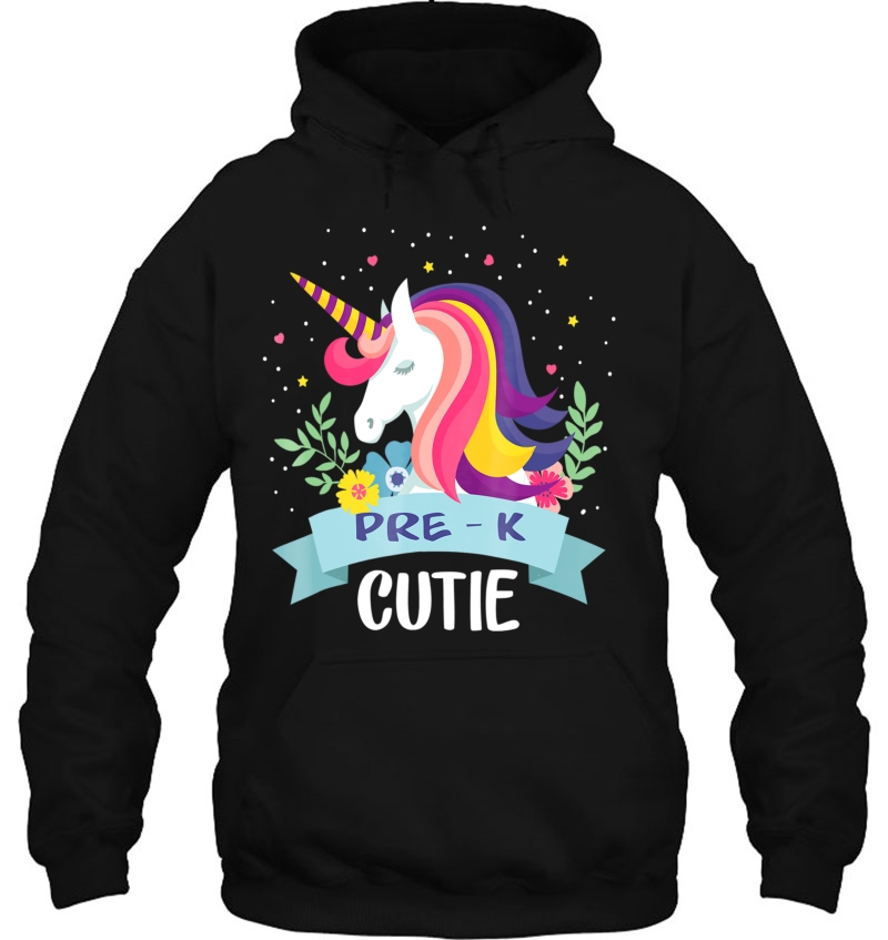Cute Unicorn First Day Of School- Pre-K Cutie Hoodie