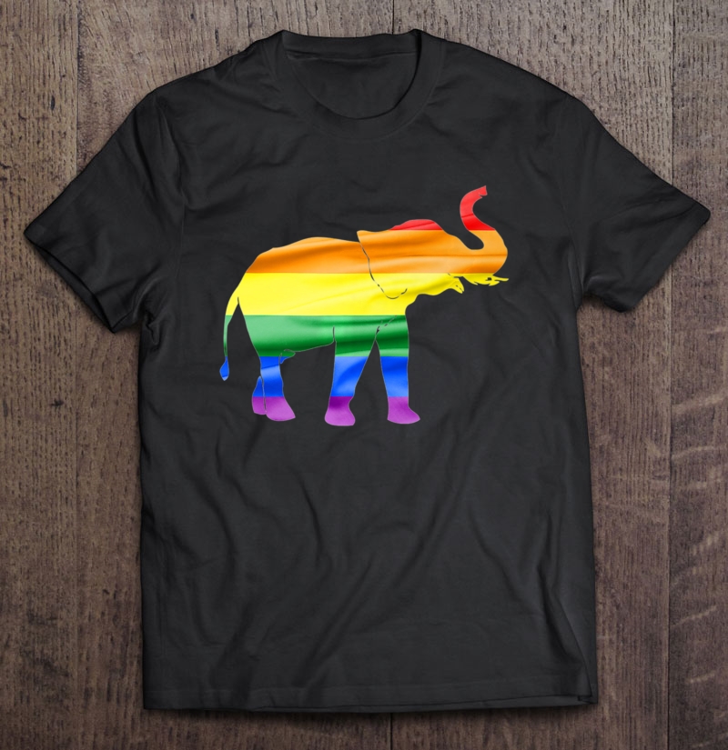 Elephant Rainbow Flag Colorful Gay Pride