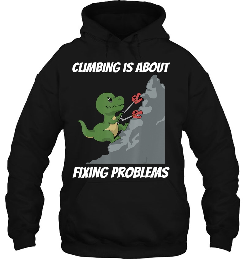 Funny Climbing T-Rex Rock Climber Dinosaur Tee Mugs