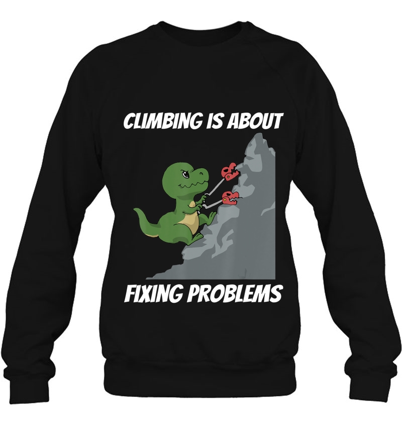 Funny Climbing T-Rex Rock Climber Dinosaur Tee Mugs